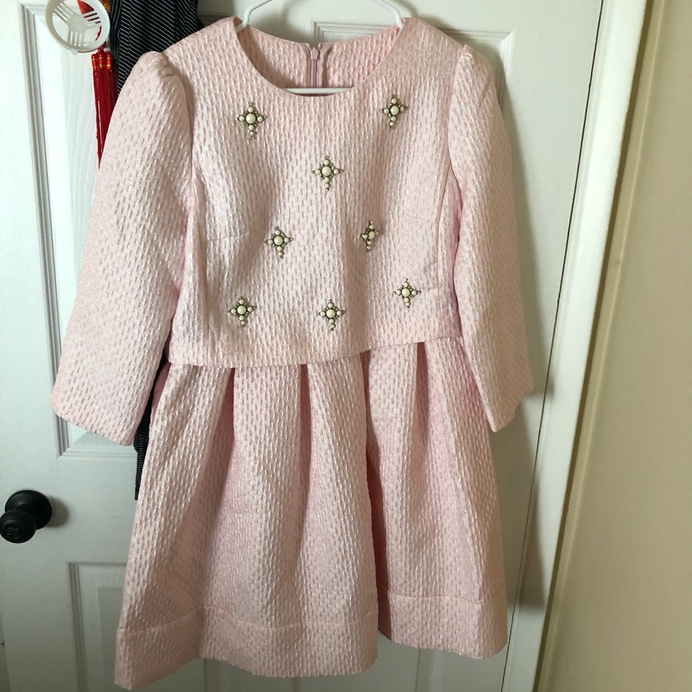 Baby pink embroidery dress